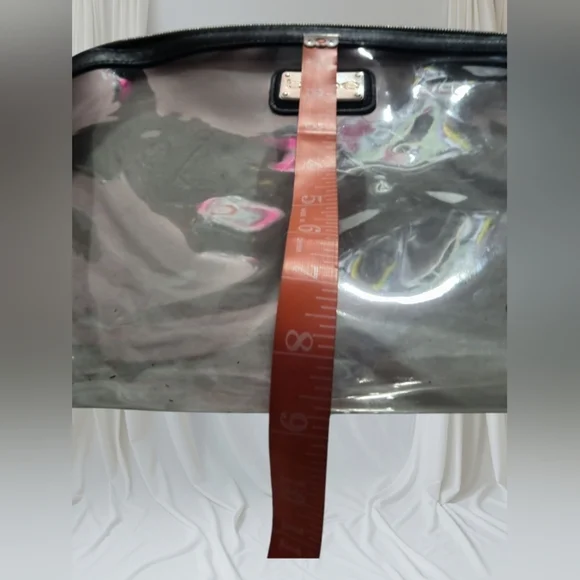 Bebe Clear Cosmetic Travel Bag Silver Logo - Picture 8 of 9